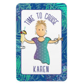 Magnet Flexible Porte de croisière Tropical Beach Drôle Drôle Cari (Vertical)