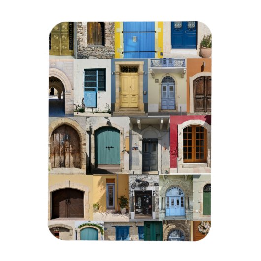 Magnet Flexible Portes colorées de Chypre (Vertical)