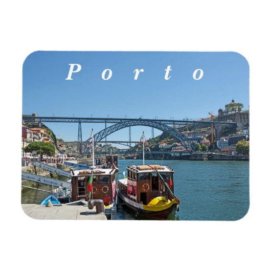 Magnet Flexible Porto. Rivière Douro et pont Dom Luis I. (Horizontal)