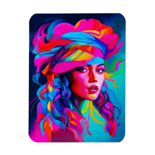 Magnet Flexible Portrait Abstrait vibrant (Vertical)
