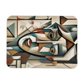 Magnet Flexible Portrait Cubiste moderne Art Abstrait (Horizontal)
