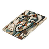 Magnet Flexible Portrait Cubiste moderne Art Abstrait (Côté Gauche)