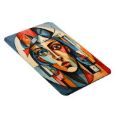 Magnet Flexible Portrait Cubiste Moderne Impression d'Art Géométri (Côté Droit)