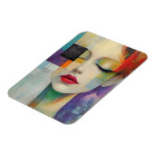 Magnet Flexible Portrait dans le surréalisme des blocs de couleurs (Côté Gauche)