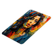 Magnet Flexible Portrait d'art expressionniste radieux (Côté Gauche)