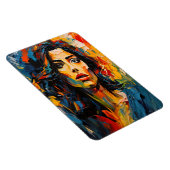 Magnet Flexible Portrait d'art expressionniste radieux (Côté Droit)