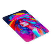 Magnet Flexible Portrait d'art pop néon (Côté Droit)