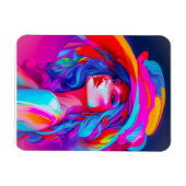 Magnet Flexible Portrait d'art pop néon (Horizontal)