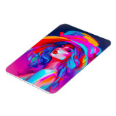 Magnet Flexible Portrait d'art pop néon (Côté Gauche)