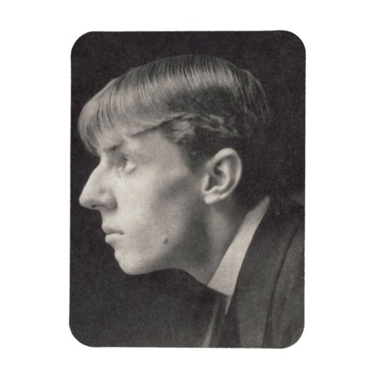 Magnet Flexible Portrait de Aubrey Beardsley (1872-1898) par Frede (Vertical)