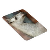 Magnet Flexible Portrait de Cheval Andalou Gris Dappé (Côté Droit)