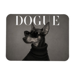 Magnet Flexible Portrait de chien de luxe Miniature Pinscher à la
