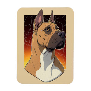 Magnet Flexible Portrait de chien dramatique pour les amoureux des