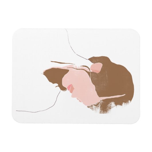 Magnet Flexible Portrait de contours moderne (Horizontal)