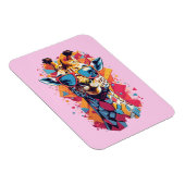 Magnet Flexible Portrait de girafe de style graffiti-58567 (Côté Droit)