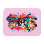 Magnet Flexible Portrait de girafe de style graffiti-58567 (Horizontal)