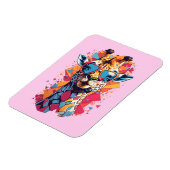 Magnet Flexible Portrait de girafe de style graffiti-58567 (Côté Gauche)