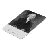 Magnet Flexible Portrait de James Madison, gravé par William A. (Côté Gauche)