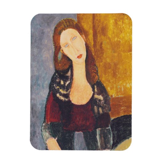Magnet Flexible Portrait de Jeanne Hebuterne par Amedeo Modigliani (Vertical)