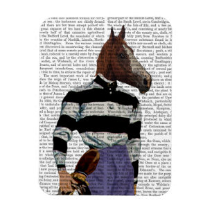 Magnet Flexible Portrait de jockey de course de chevaux