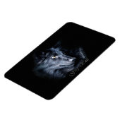 Magnet Flexible Portrait de la faune du loup gris sur un aimant Fl (Côté Gauche)