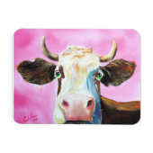 Magnet Flexible Portrait de la vache mignonne (Horizontal)
