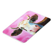 Magnet Flexible Portrait de la vache mignonne (Côté Gauche)