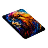 Magnet Flexible Portrait de lion abstrait de faune cosmique (Côté Droit)