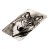 Magnet Flexible Portrait de loup (Côté Gauche)