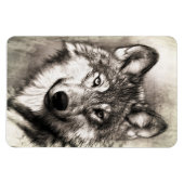 Magnet Flexible Portrait de loup (Horizontal)
