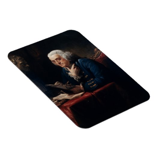 Magnet Flexible Portrait de pouce, Benjamin Franklin Père fondateu (Côté Droit)