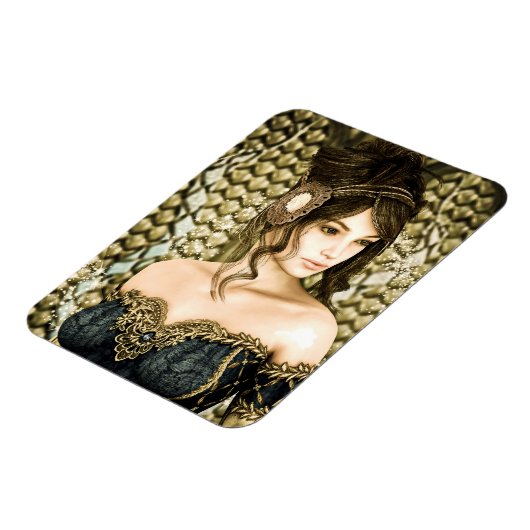 Magnet Flexible Portrait de Princesse de Conte de Fées Enchanté (Côté Gauche)