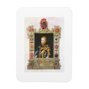 Magnet Flexible Portrait de roi de Philip II de l'Espagne