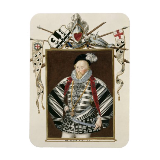 Magnet Flexible Portrait de Sir Henry Lee (1530-1610) de "Mémoires (Vertical)