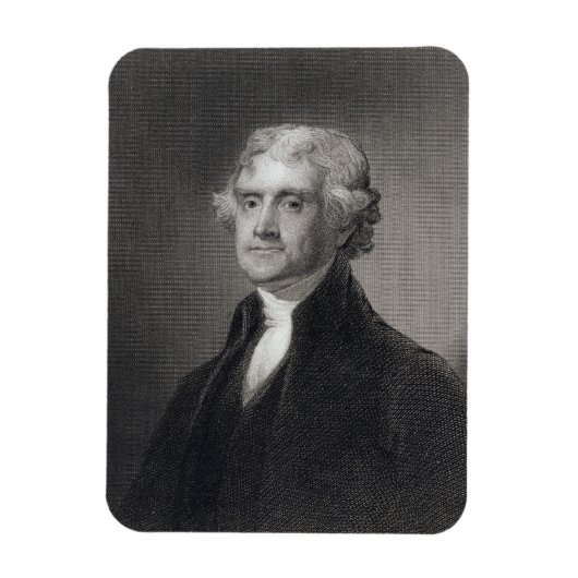 Magnet Flexible Portrait de Thomas Jefferson, gravé par Henry Br (Vertical)