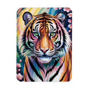 Magnet Flexible Portrait de tigre d'Imaginaire dynamique   Exotiqu