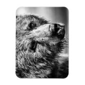 Magnet Flexible Portrait d'ours grizzli (Vertical)