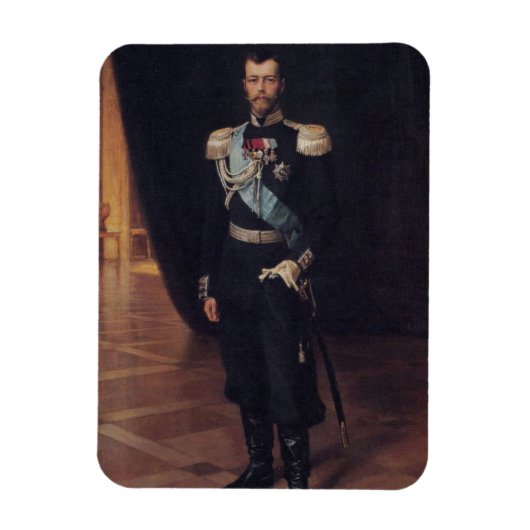 Magnet Flexible Portrait du tsar Nicholas II (par Albert Edelfeel) (Vertical)