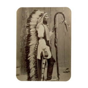 Magnet Flexible Portrait d'un Natif américain de 'Buffalo Bill