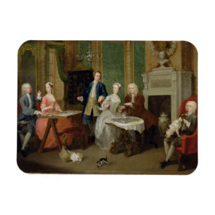 Magnet Flexible Portrait d'une famille, 1730s (huile sur la toile)