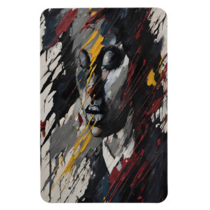 Magnet Flexible Portrait expressionniste Abstrait audacieux Art mo