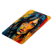 Magnet Flexible Portrait expressionniste vibrant Art Abstrait auda (Côté Gauche)