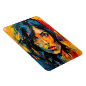 Magnet Flexible Portrait expressionniste vibrant Art Abstrait auda (Côté Droit)
