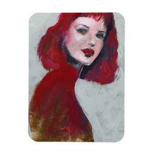 Magnet Flexible Portrait Fem - Rouge