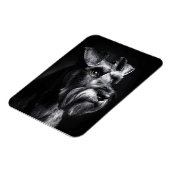 Magnet Flexible Portrait monochrome flexible de Schnauzer (Côté Gauche)