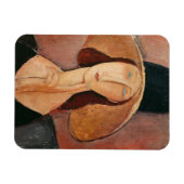 Magnet Flexible Portrait of Jeanne Hebuterne in a large hat (Horizontal)