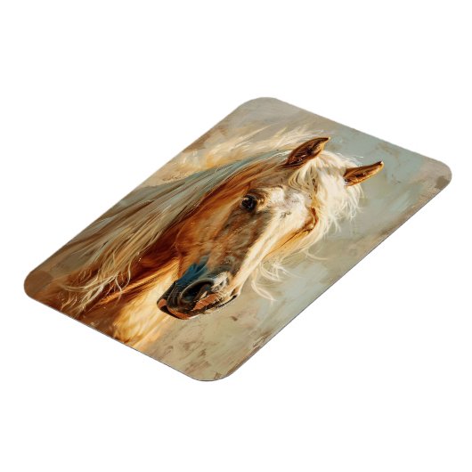 Magnet Flexible Portrait Palomino Horse Flexible (Côté Gauche)