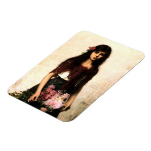 Magnet Flexible Portrait russe vintage de femelle de vendeur de