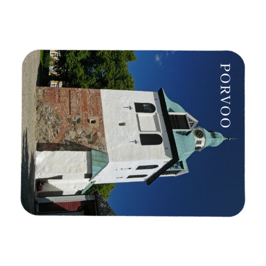 Magnet Flexible Porvoo Cathédrale Clocher vue frigo aimant (Horizontal)