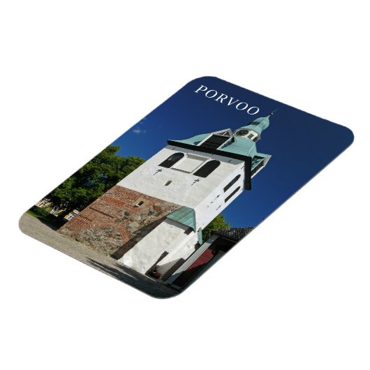 Magnet Flexible Porvoo Cathédrale Clocher vue frigo aimant (Côté Gauche)